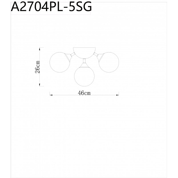 Потолочная люстра Arte Lamp Fobos A2704PL-5SG
