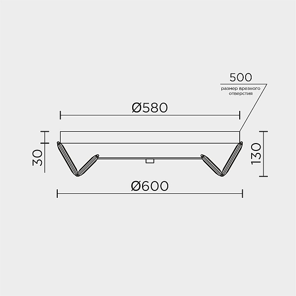 Потолочный cветильник LED4U L1190-600 CR