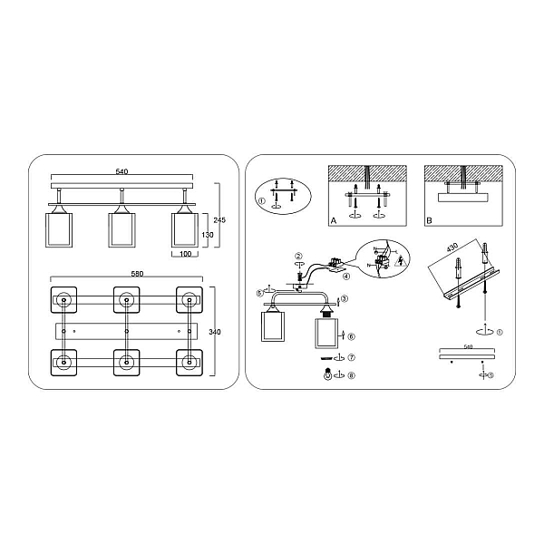 Светильник потолочный Ambrella light TRADITIONAL TR3033247