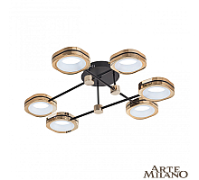 Потолочный светильник Arte Milano Ferrara 277999/6 BK/GD