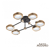 Потолочный светильник Arte Milano Ferrara 277999/6 BK/GD
