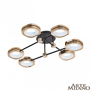 Потолочный светильник Arte Milano Ferrara 277999/6 BK/GD