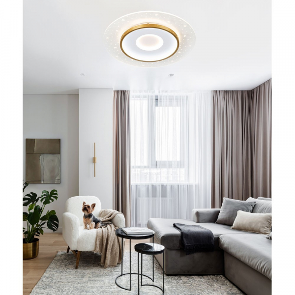 Потолочный светильник LED4U L1027-500 WH-GD Потолочный светильник LED4U L1027-500 WH-GD