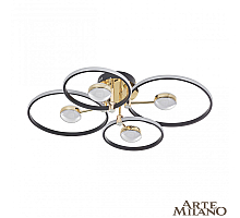 Потолочный светильник Arte Milano Ferrara 276140/4+4 BK/GD