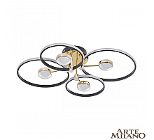 Потолочный светильник Arte Milano Ferrara 276140/4+4 BK/GD