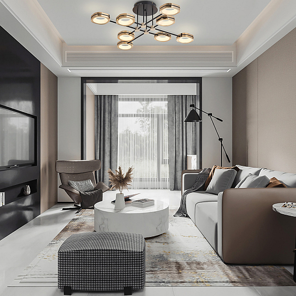 Потолочный светильник Arte Milano Ferrara 277999/8 BK/GD