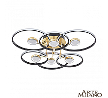 Потолочный светильник Arte Milano Ferrara 276140/6+6 BK/GD