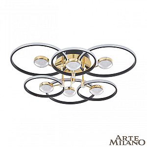 Потолочный светильник Arte Milano Ferrara 276140/6+6 BK/GD