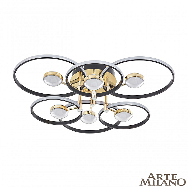 Потолочный светильник Arte Milano Ferrara 276140/6+6 BK/GD