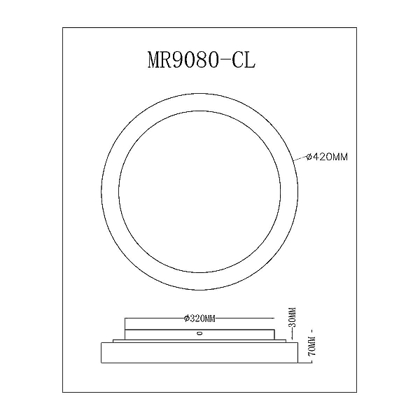 Потолочный светодиодный светильник MyFar Ceiling Neso MR9080-CL