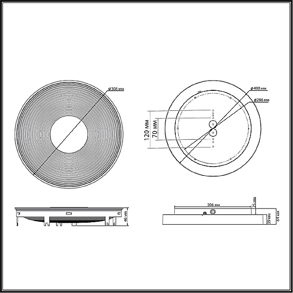 Светильник Sonex Mitra Led 7752/25L