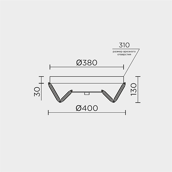 Потолочный cветильник LED4U L1190-400 CR