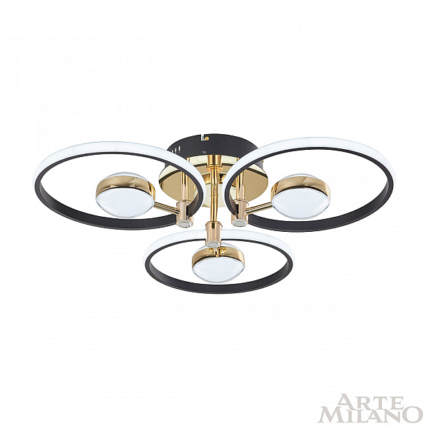 Потолочный светильник Arte Milano Ferrara 276140/3+3 BK/GD