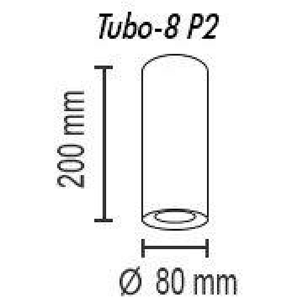 Потолочный светильник TopDecor Tubo8 P2 17