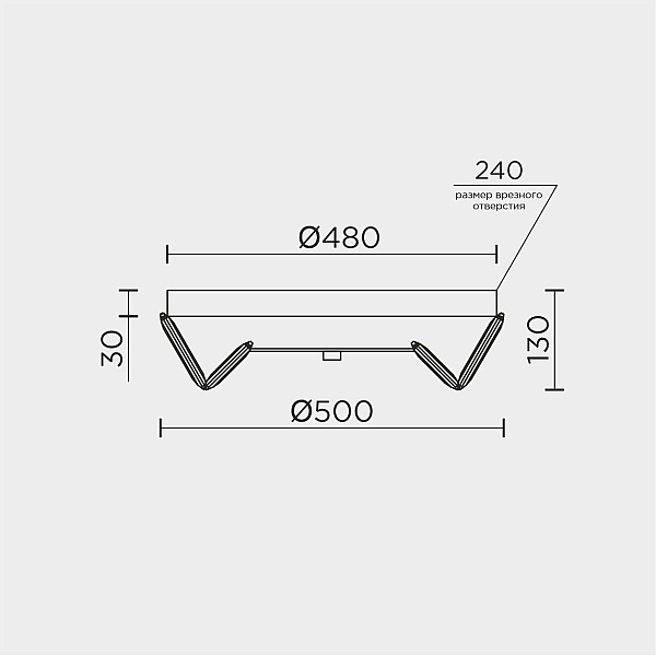 Потолочный cветильник LED4U L1190-500 CR