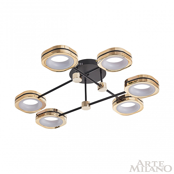 Потолочный светильник Arte Milano Ferrara 277999/6 BK/GD