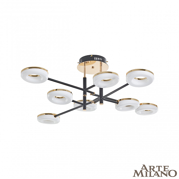 Потолочная светильник Arte Milano Ferrara 272999/8 BK/GD