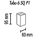 Потолочный светильник TopDecor Tubo6 SQ P1 27