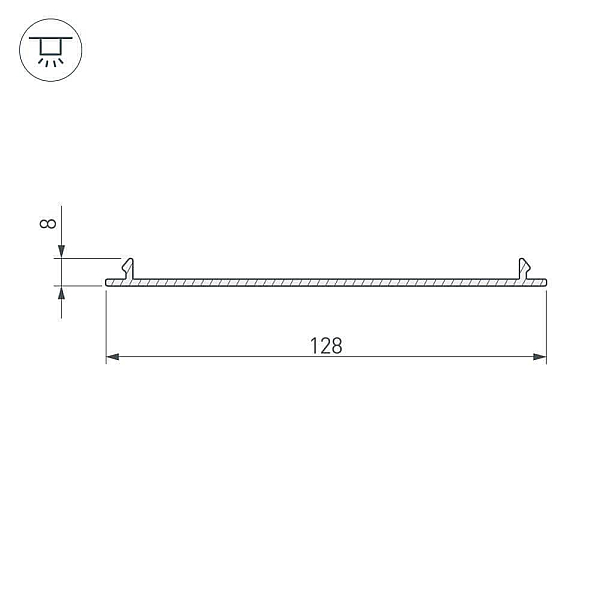 Профиль Arlight-верх TOP-LINIA140-С-2000 ANOD 016985