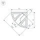 Алюминиевый профиль Arlight SL-KANT-H11-2000 ANOD BLACK 044086
