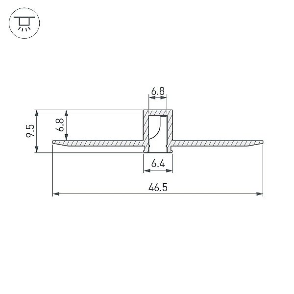 Алюминиевый профиль Arlight LINIA7-FANTOM-2000 ANOD 052377