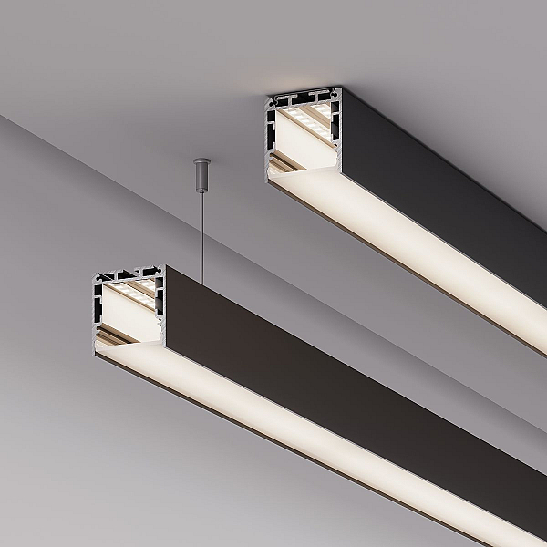 Профиль Arlight SL-LINE-3535-2000 BLACK с рефлектором (Алюминий) 064461