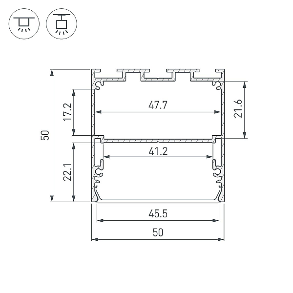 Профиль Arlight LINE-M-5050-3000 BLACK 056349
