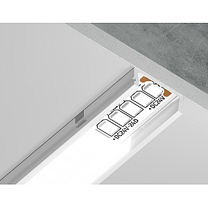 Алюминиевый накладной профиль Ambrella Light Alum Profile GP1700WH