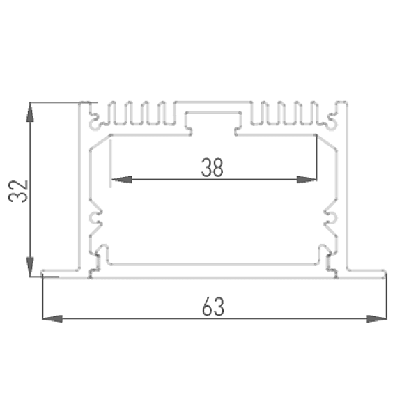 Алюминиевый профиль DesignLed LE.6332-R 010358