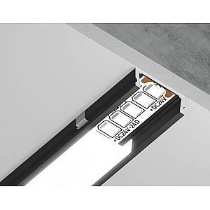 Алюминиевый накладной профиль Ambrella Light Alum Profile GP1700BK