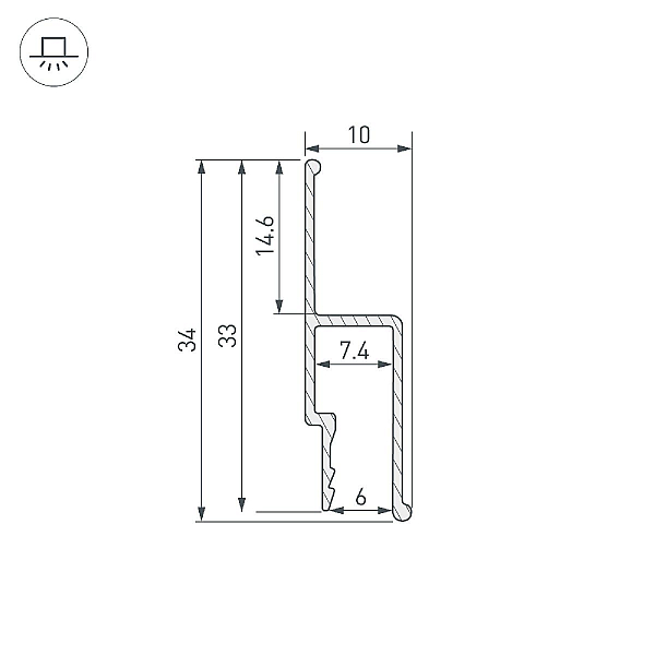Профиль Arlight STRETCH-WALL-TECH-2000 056254