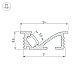 Алюминиевый профиль Arlight SL-BEVEL-W21-F-2000 ANOD BLACK 048997