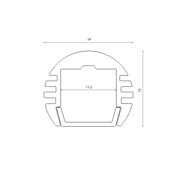 Профиль алюминиевый SWG SF-1915 001761