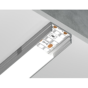 Алюминиевый накладной профиль Ambrella Light Alum Profile GP2001AL