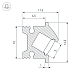 Профиль Arlight SL-BEVEL-H12-F13-2000 ANOD OLIVE GREY 045328