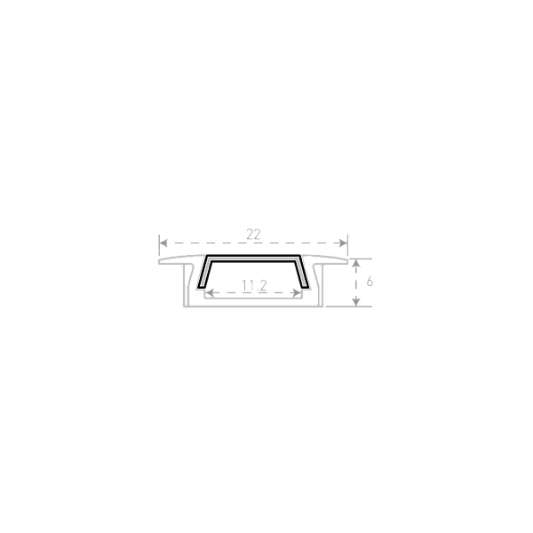 Алюминиевый профиль SWG RC-2206-BL 020195