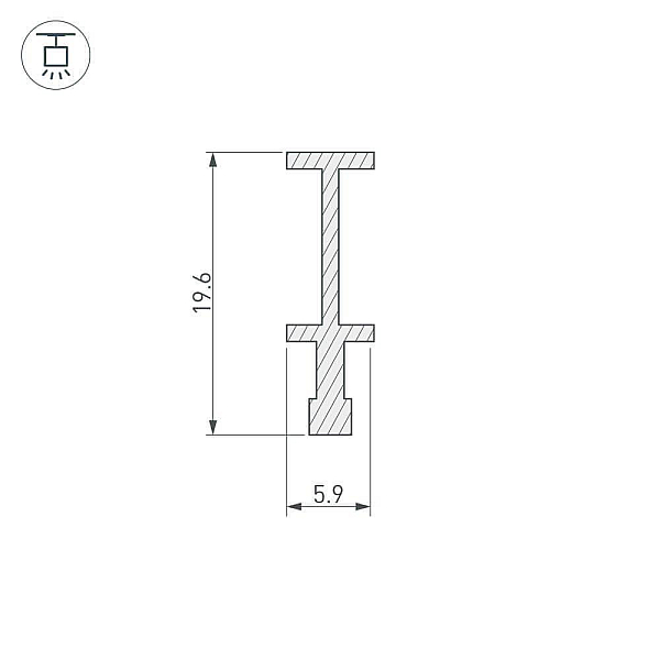 Профиль-держатель Arlight FOLED-RAIL-2000 025232