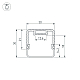 Профиль с экраном Arlight LINE-D-3030-2000 SQUARE BLACK+OPAL 055073