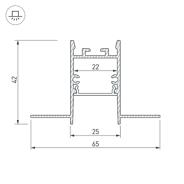 Профиль Arlight SL-Comfort22-Fantom-2000 Anod 033275