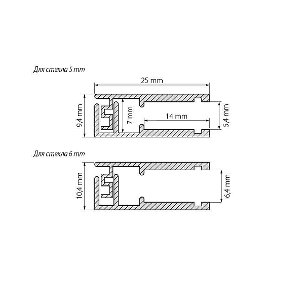Профиль Arlight KLUS-GLASS-56-2000 ANOD 019193