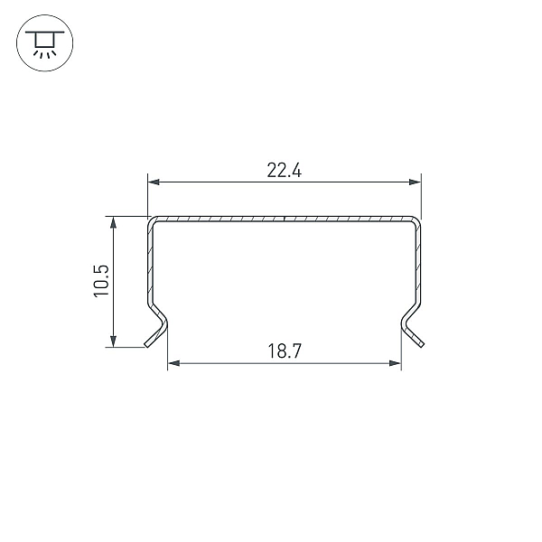 Профиль Arlight гибкий WPH-FLEX-2020-1000 (Сталь) 062625