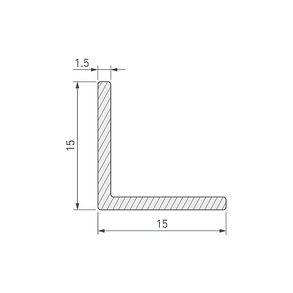 Уголок Arlight ARH-W15x15x1,5-3000 BLACK (Алюминий) 063521