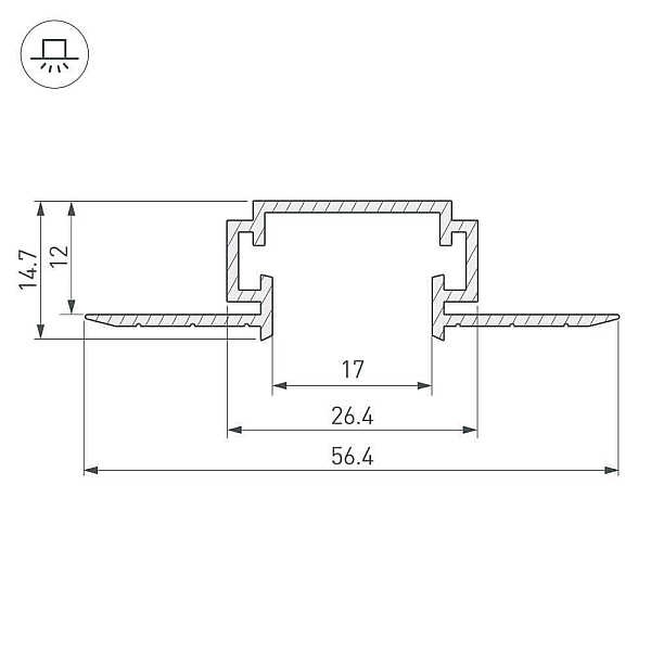 Профиль Arlight Tek-PDS-D-2000 026515