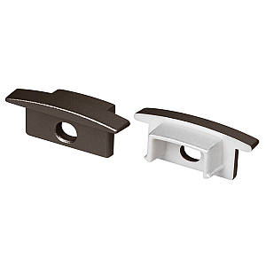 Заглушка Arlight LINE-2308-F BROWN DEEP с отверстием (Пластик) 066319