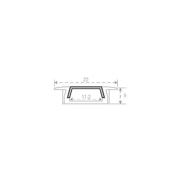 Встраиваемый алюминиевый профиль (комплект) SWG Standard RC-2206 00000000985