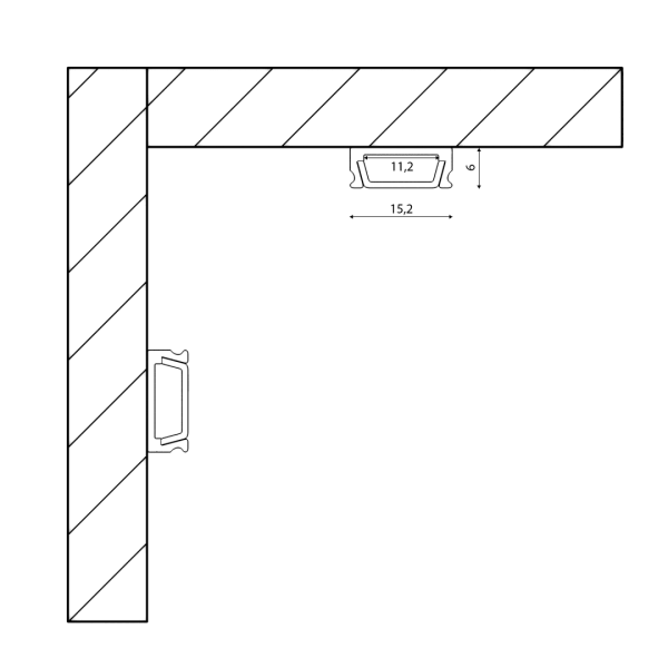 Алюминиевый профиль SWG SF-1506-BL 020193