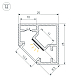 Профиль Arlight SL-KUB-DISPLAY-2525-2000 ANOD BLACK (Алюминий) 062894