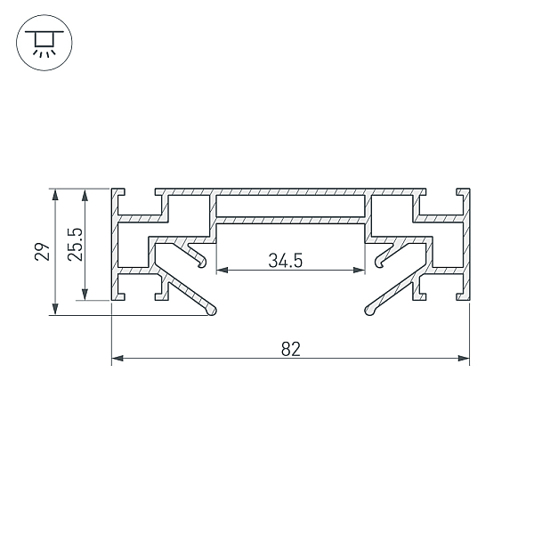 Профиль-держатель Arlight LGD-STRETCH-2TR-2000 040059