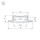 Профиль Arlight SL-SLIM-H7-F25-2000 BLACK (Алюминий) 061615