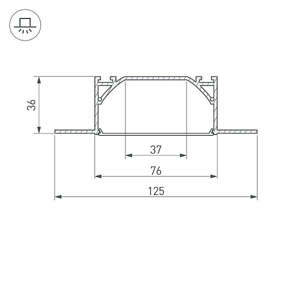 Профиль Arlight ARH-LINIA72-FANTOM-2000 ANOD 025025